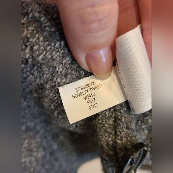 Banana Republic Novelty Tweed Heathered Charcoal Gray Button front Cardigan | XL - Picture 12 of 13